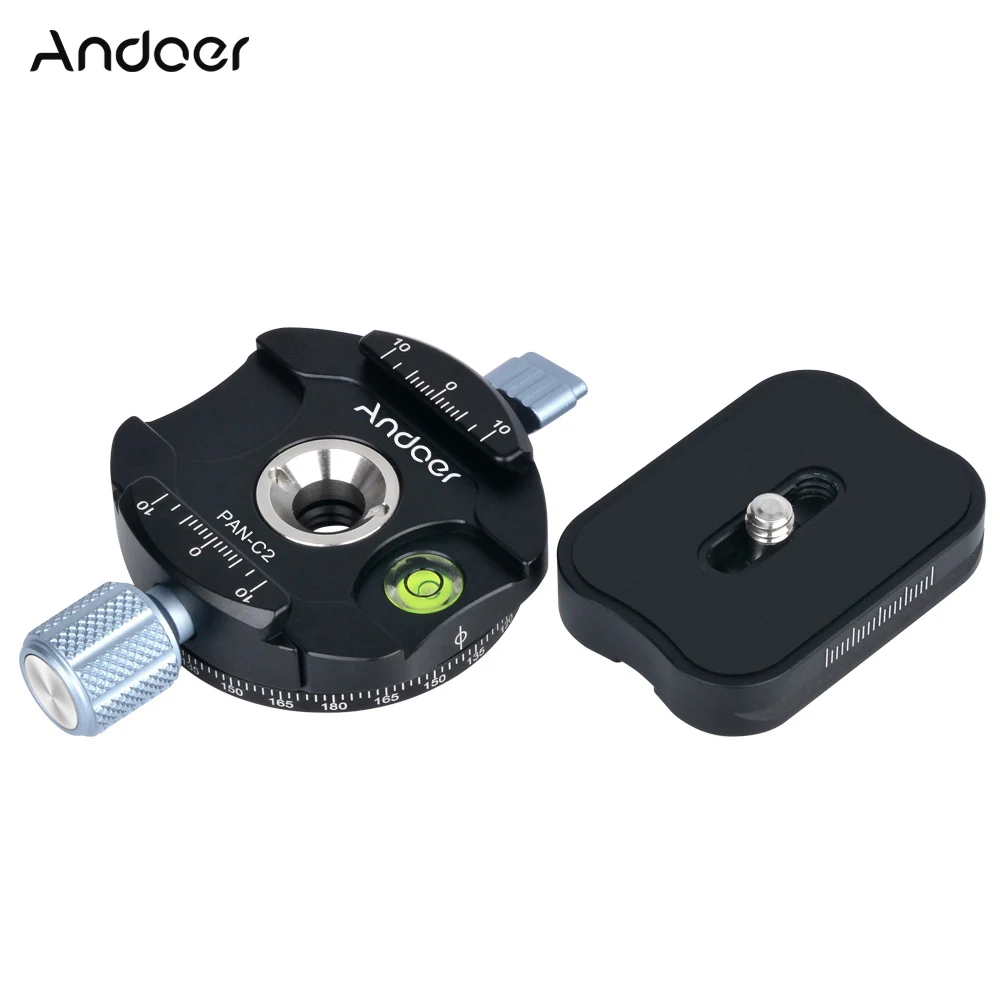 Andoer PAN C3 RES панорамная головка штатива Зажим адаптер из алюминиевого сплава с