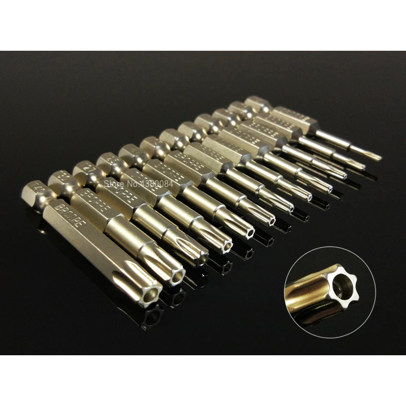 Набор Магнитных отверток TORX 12 шт. 50 мм 1/4 &quot(6 35 мм) шестигранный хвостовик
