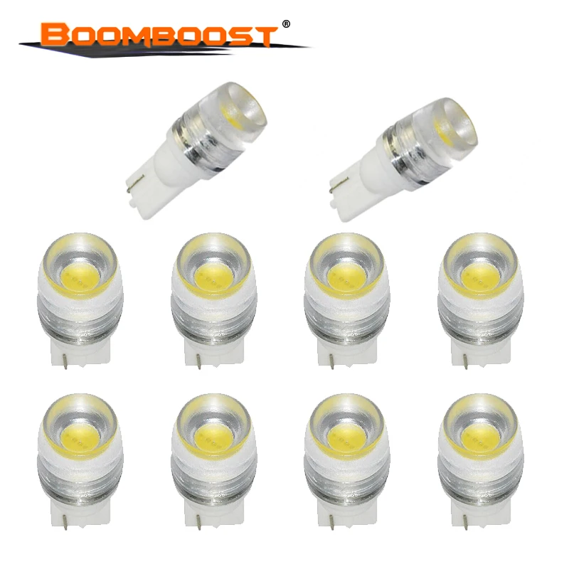 10 шт. 50 X T10 1 smd led 194 168 501 W5W 5 W Автомобильная ширина лампа с вогнутым объективом