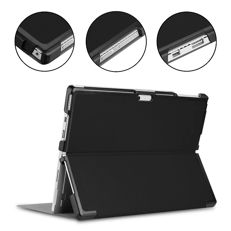 Чехол подставка из экокожи для Microsoft Surface Pro 4 12 3 дюйма 1625|Чехлы планшетов и