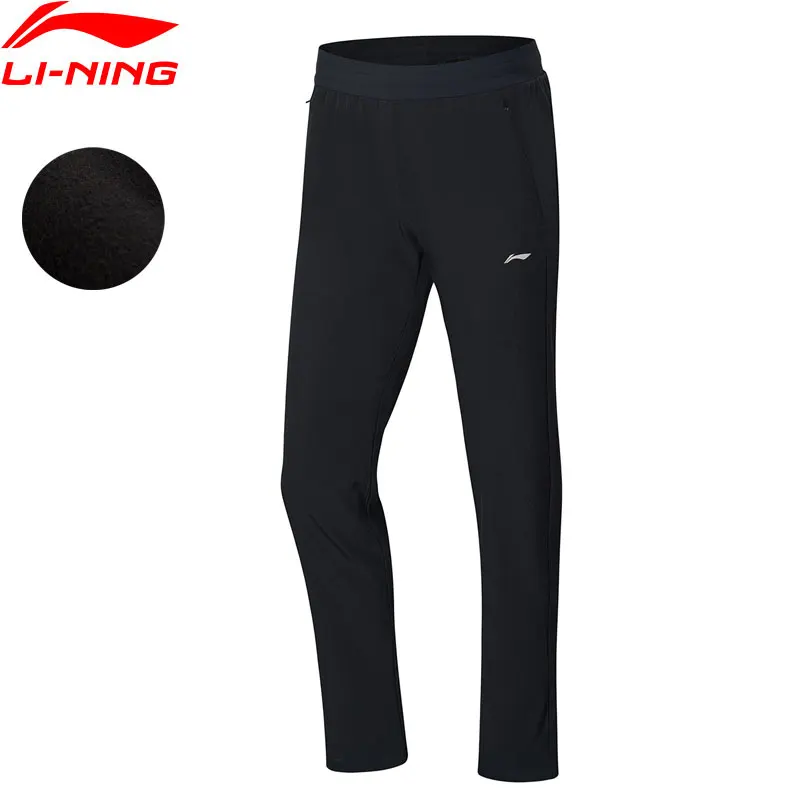 Женские брюки для бега Li Ning 91.1% полиэстер 8.9% спандекс флисовые теплые спортивные