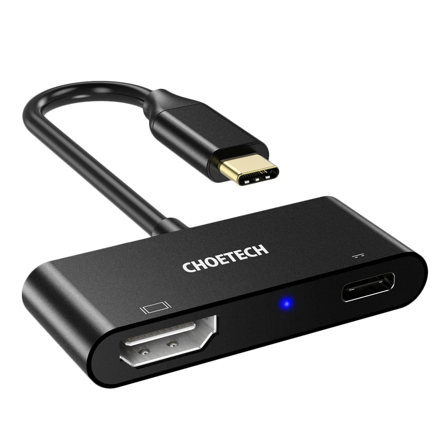 Choetech Usb C к Hdmi адаптеру с портом для зарядки типа Pd поддерживает 4 k @ 60Hz Samsung Galaxy S9 Plus