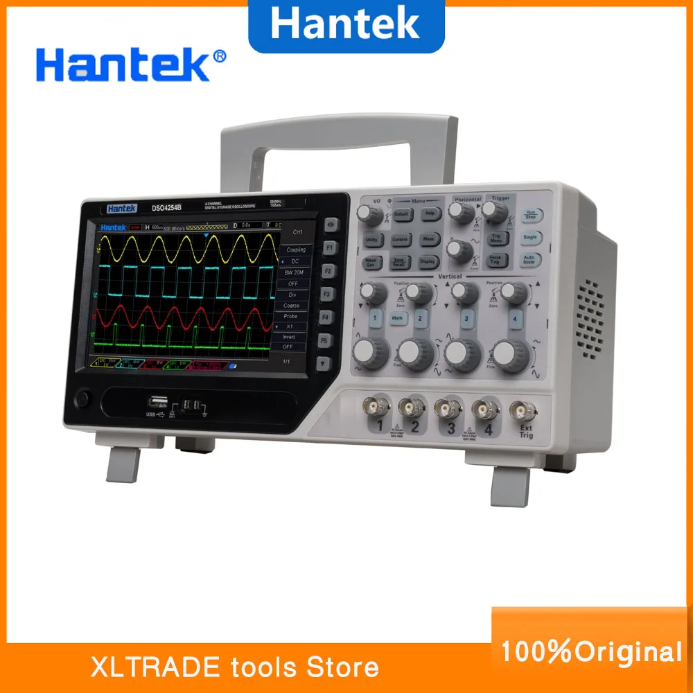 Hantek DSO4084B цифровой осциллограф 80 МГц 1GSa/s в режиме реального времени 4CH + EXT DVM