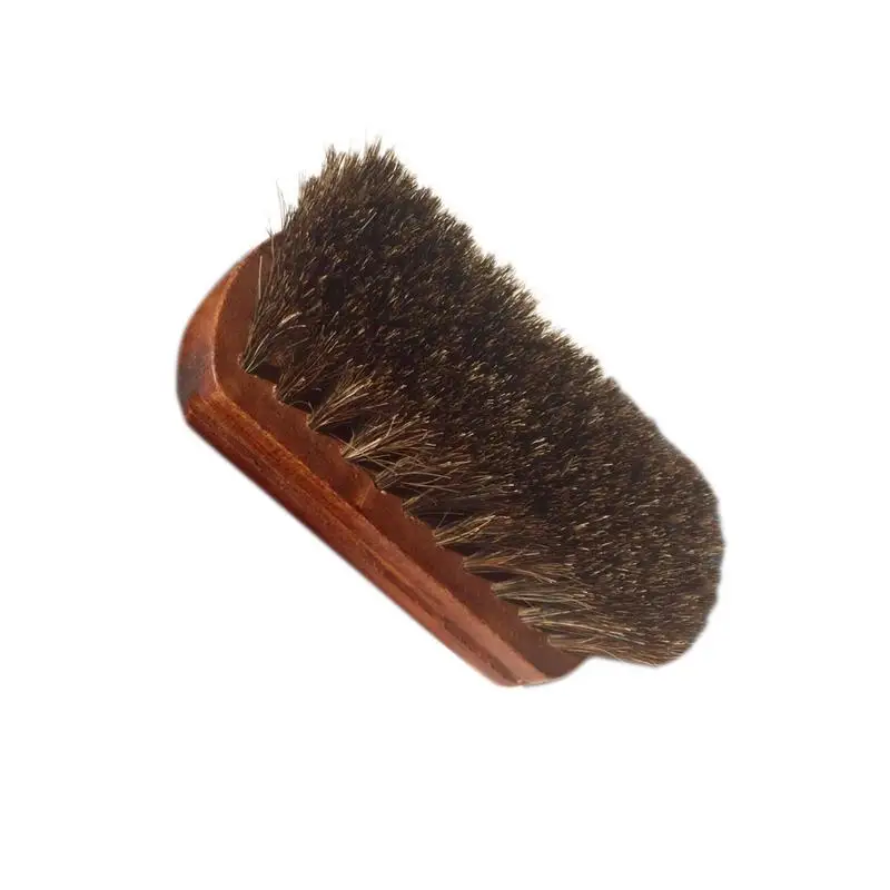 1PCS Car Brush Brown Horse Hair For Shoe Shine Brushes Wooden Handle Seat Boots Leather Care Cleaning | Автомобили и мотоциклы