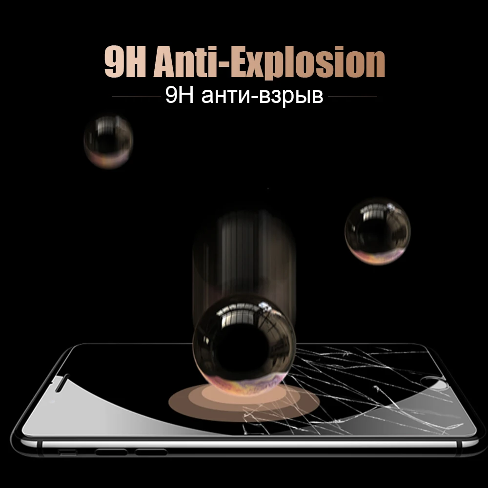 9H Защитное стекло для iPhone 6 7 5 S SE 6s 8 Защита экрана Xs Max Xr закаленное на X Plus |