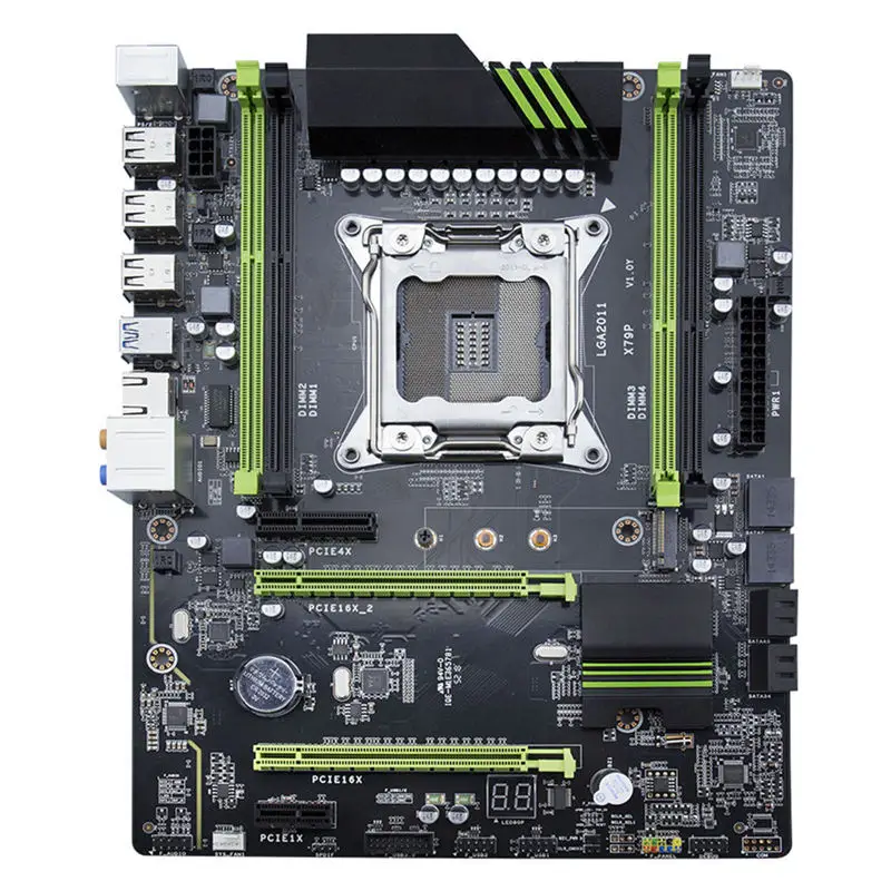 Материнская плата X79P LGA2011 ATX USB3.0 Sata3 Pci E NVME M.2 Ssd поддержка памяти REG ECC и материнская
