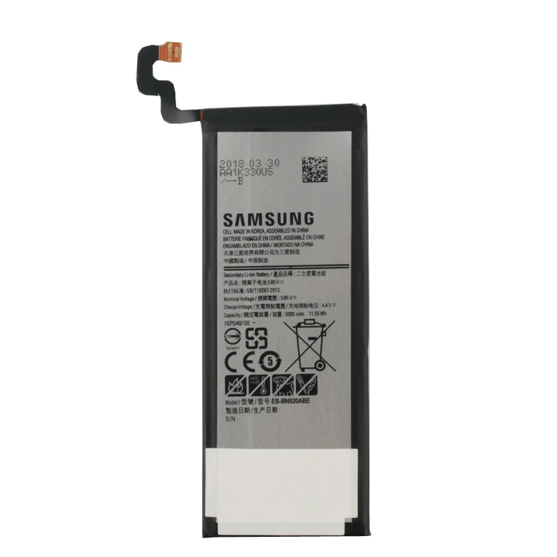 Оригинальный высококачественный аккумулятор для Samsung GALAXY Note 5 EB BN920ABA N920P N9200 N920t N920c