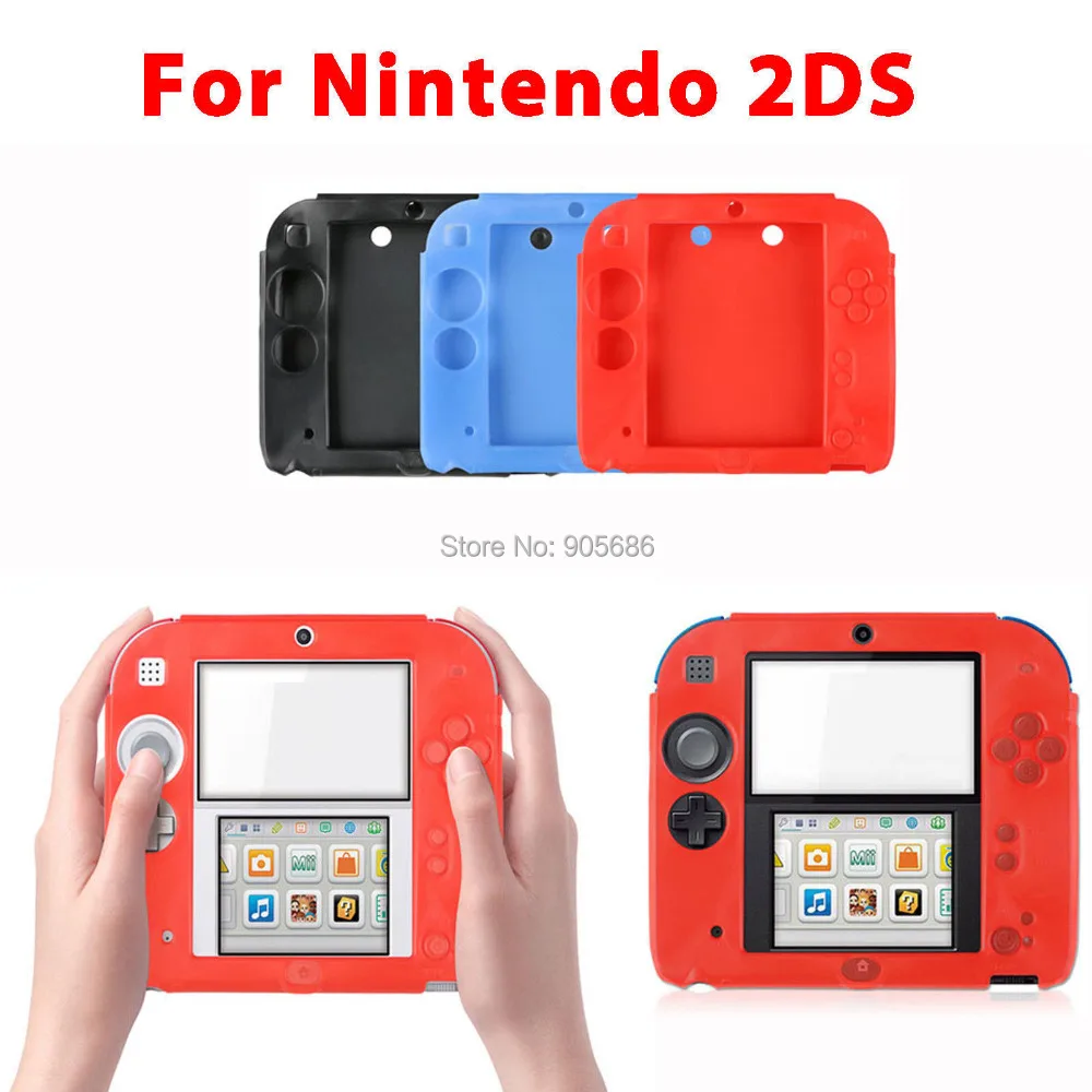 EXLENE Мягкий силиконовый чехол для 2DS защитный мягкий гелевый резиновый игровой