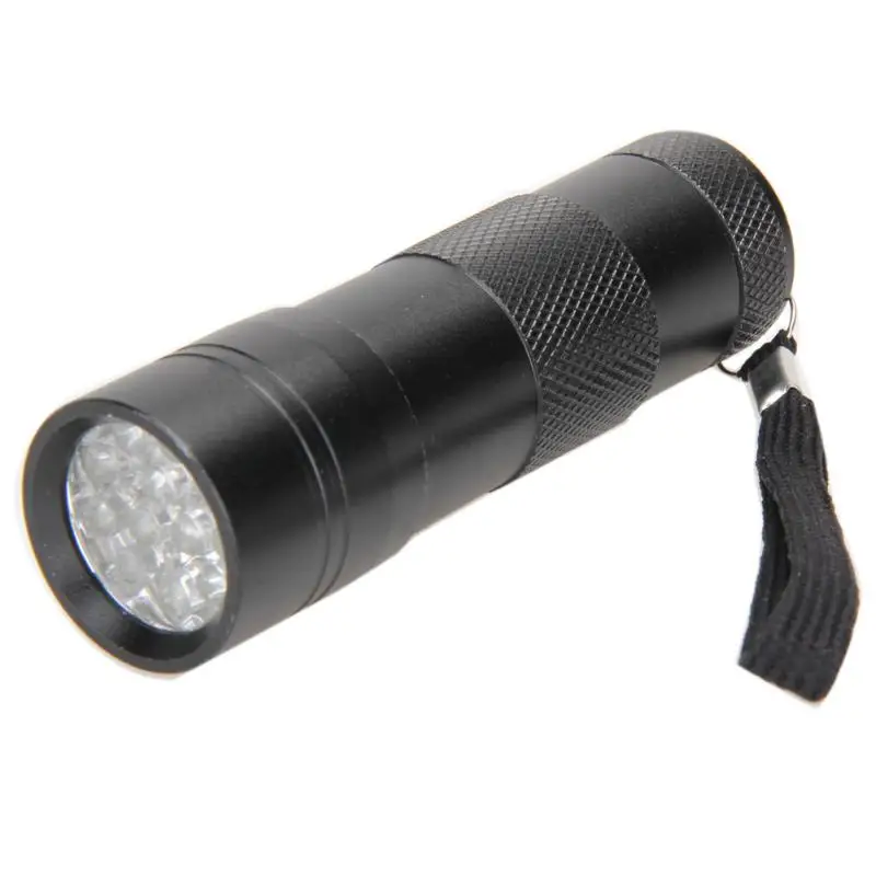 Алюминий светодио дный УФ фонарик 3 АА батарейки Torch Light 12 Мини денег обнаружения