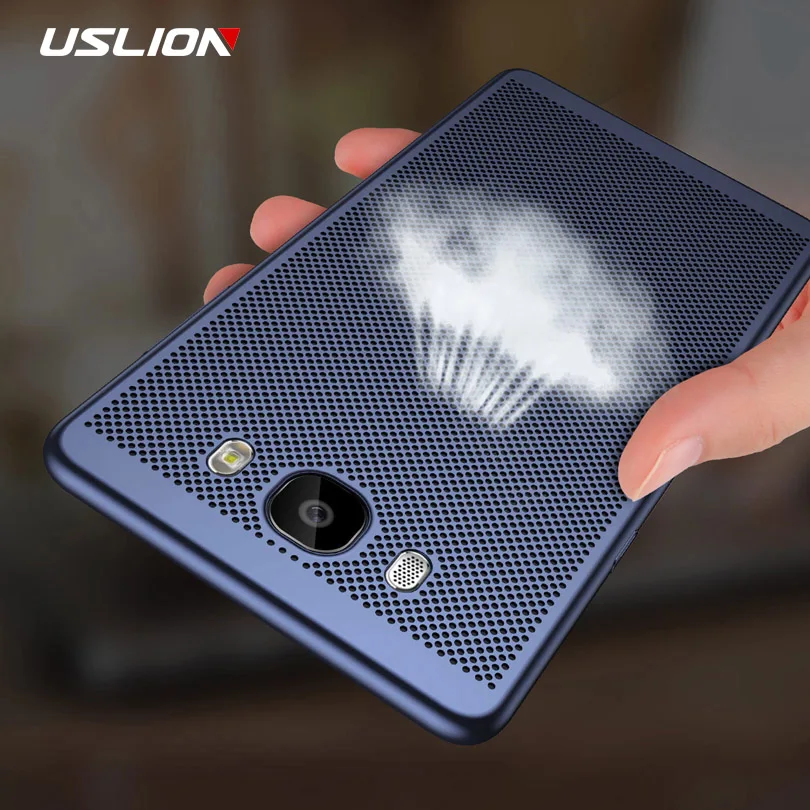 USLION Ultra Slim Hard PC Phone Case For Samsung Galaxy S10 S10E S9 S8 Plus Note 8 9 A8 Hollow Heat Dissipation Cover |