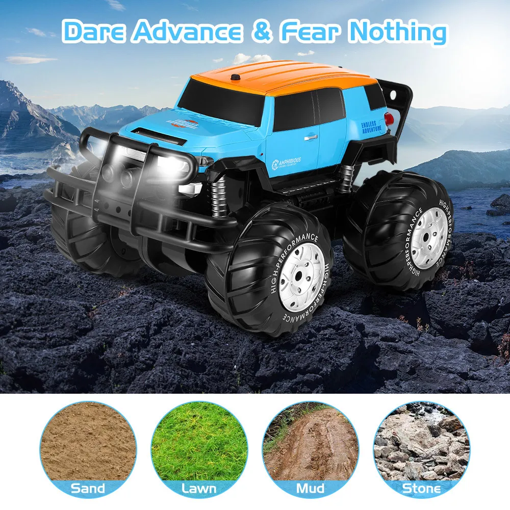 Прочный и прочный Rc автомобиль Высокая скорость автомобили амфибия внедорожный