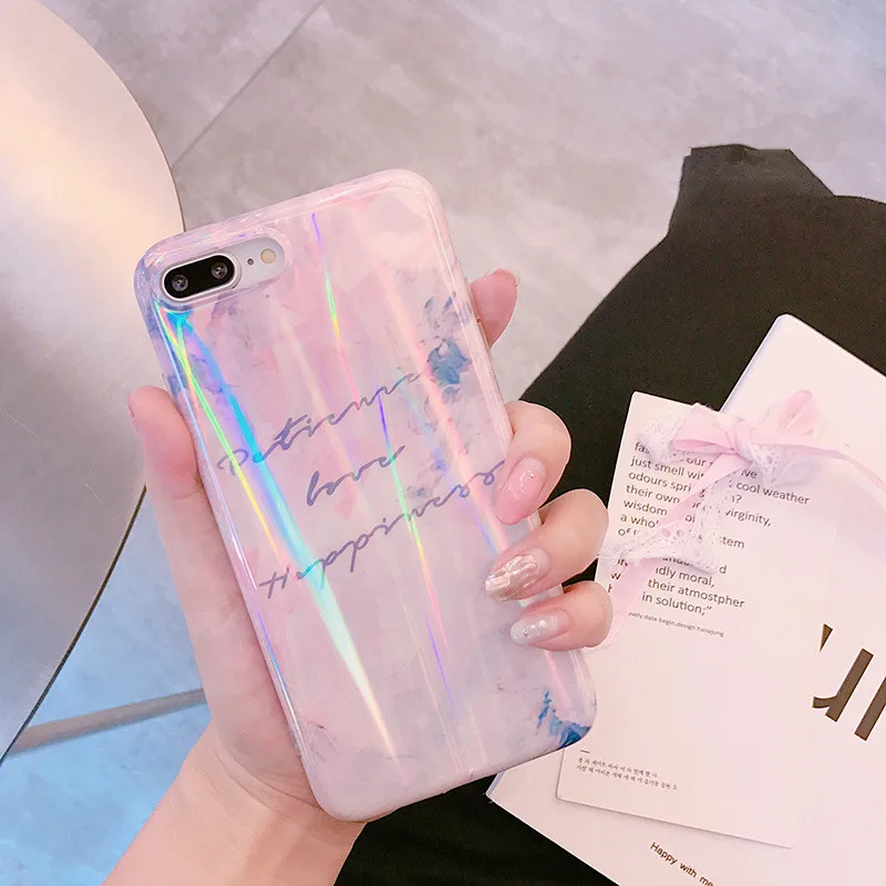 Xindiman Модные женские чехол для iphone7 крышка лазерной Аврора iphone6 6s 6 plus 7 8 8plus