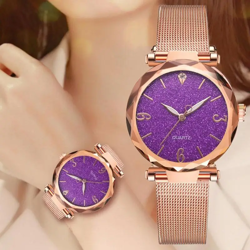 Женские кварцевые часы со звездами и небом с циферблатом | Наручные