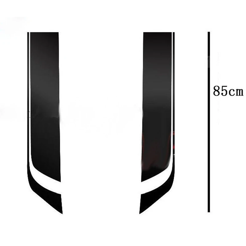

Car Decorative Stickers 1 Pair 85cm Black Racing Sports Stripes Washable Car Hood Bonnet Vinyl Sticker Decal Mayitr