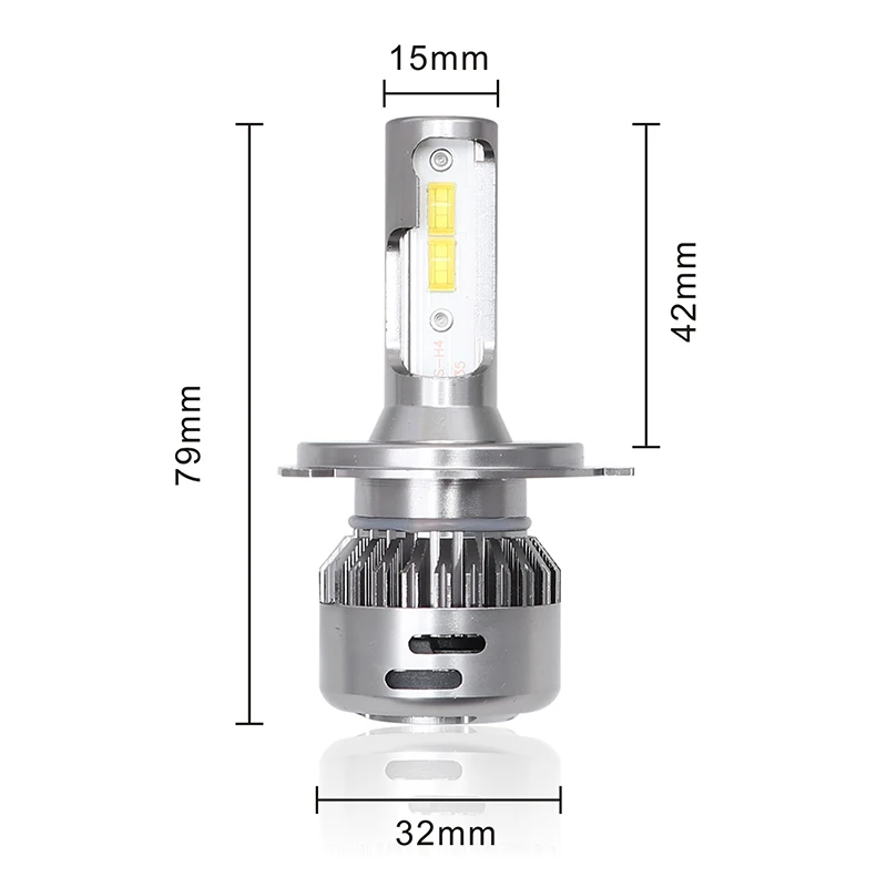 1 пара белый светодиод для автомобиля свет комплект передних фар H4 P8 100 W 9000LM