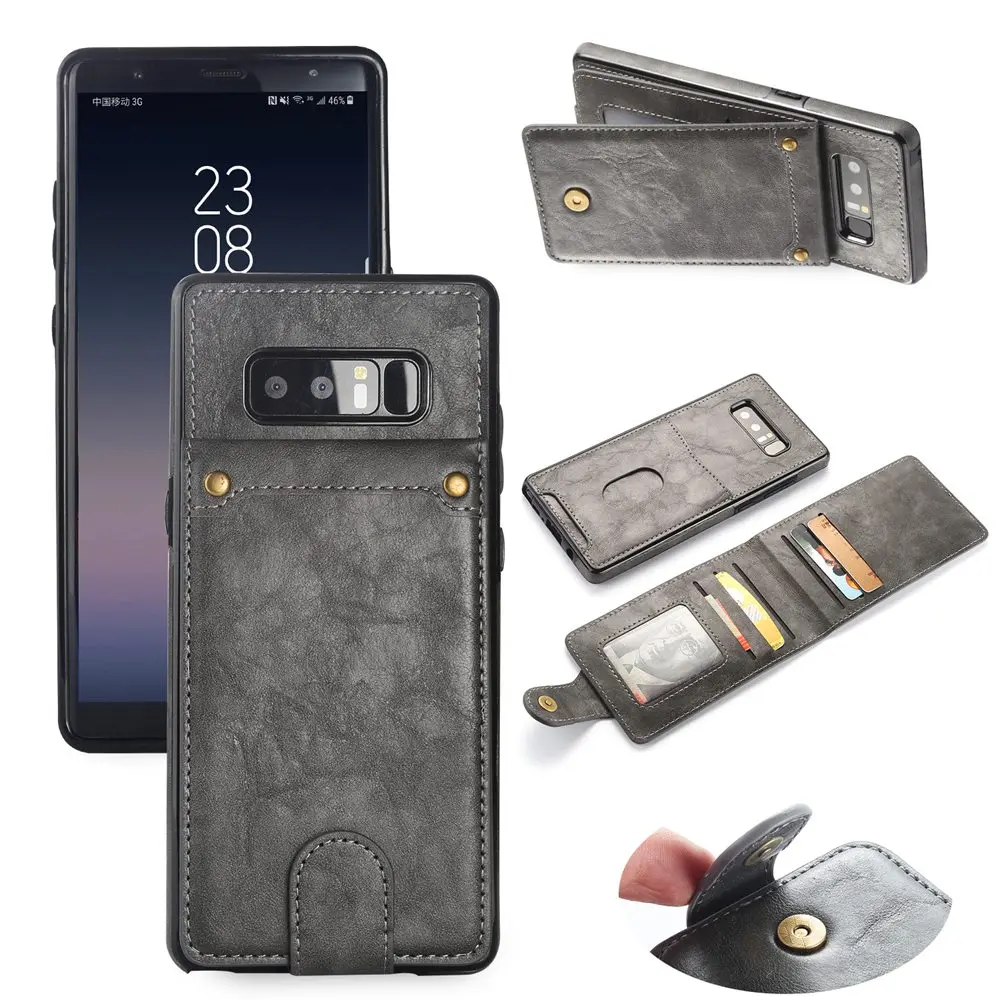 KISSCASE Ретро чехол с держателем для карт Samsung Galaxy S9 S8 S7 Edge чехлы бумажники Note 8 Plus