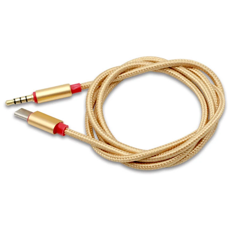 Адаптер для аудиокабеля 50 шт./лот типа C до 3 5 мм кабель Aux USB c автомобильного