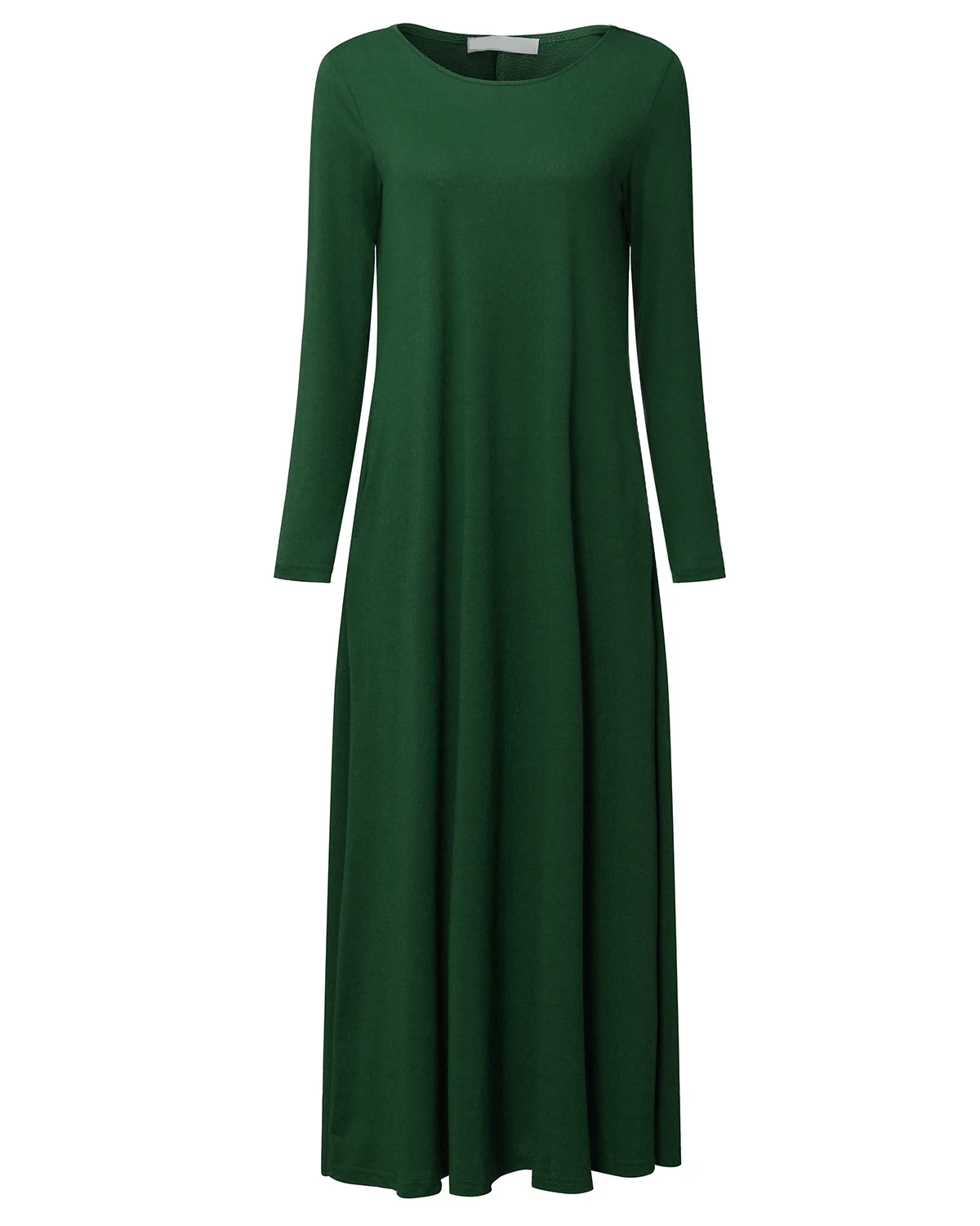 Женское платье с круглым вырезом и длинным рукавом весна 2020 Длинные вечерние