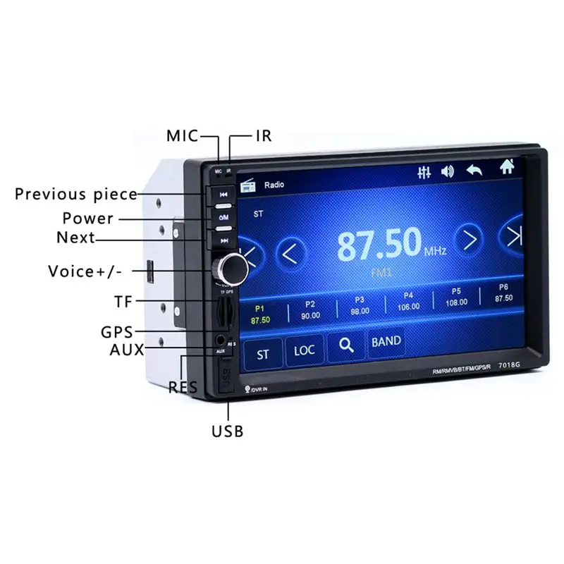 HEVXM GPS навигация 2 Din Автомобильный Bluetooth радио мультимедиа Mp5 плеер 7 дюймов
