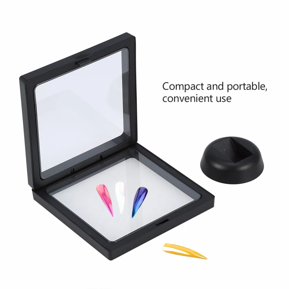 Квадратная прозрачная подставка для ногтей цветная визитница ювелирный дисплей