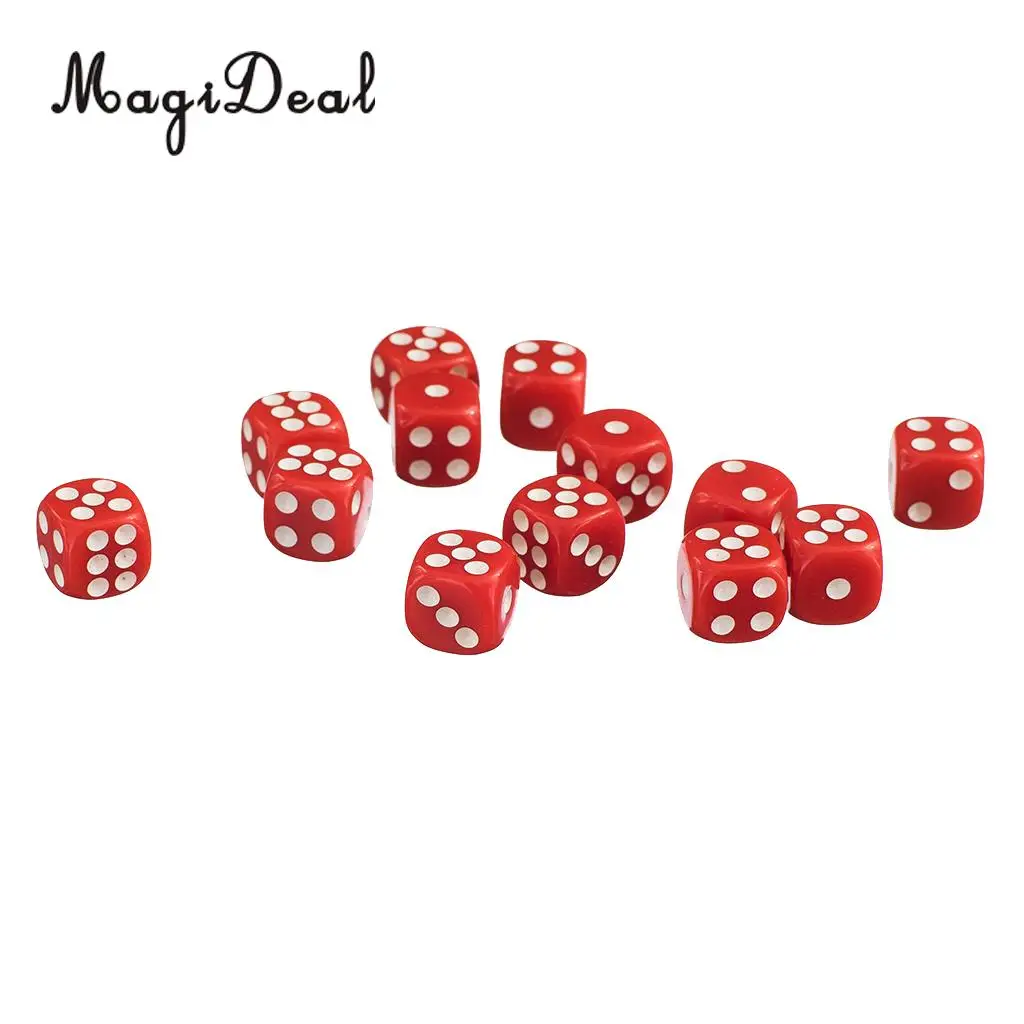 MagiDeal 50x12 мм Непрозрачные Акриловые шестигранные кости D6 для друзей семьи
