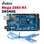Плата Mega 2560 R3 Mega2560 REV3 MEGA2560 R3 ATmega2560-16AU CH340 CH340G с USB-кабелем, совместимая с Arduino 2560