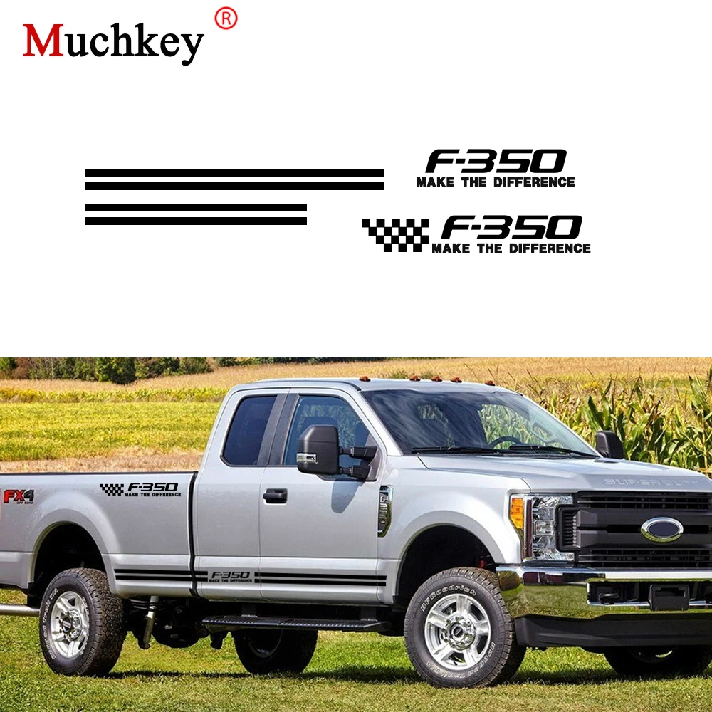 

Наклейки для автомобиля Ford F350, наклейки для пикапа, грузовика, декоративная наклейка «сделай сам», автомобильные аксессуары, Стайлинг автом...