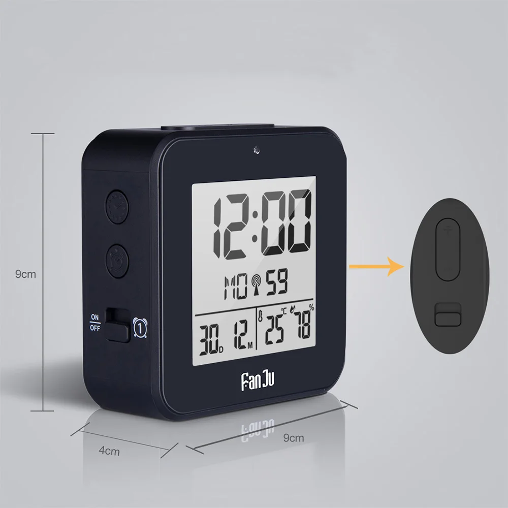 FanJu FJ3533 цифровой будильник светодиодный датчик температуры и влажности двойной будильник Авто Подсветка Повтор Дата термометр настольные часы