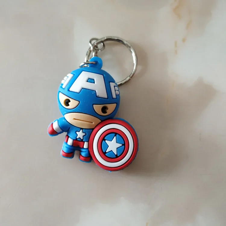 30pcs per lot Avengers superhero 3D keychains superman spiderman iron man captain America cute gifts | Украшения и аксессуары