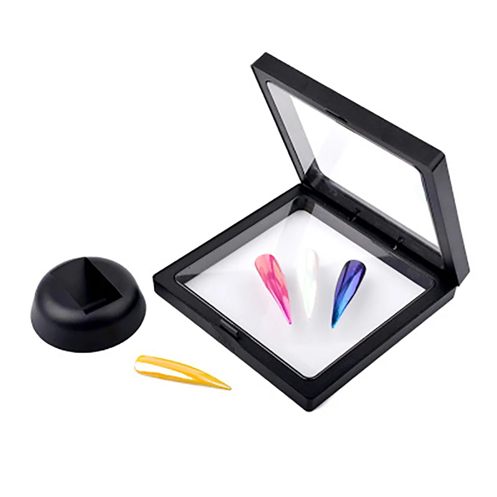 1 шт. белый/черный держатель подставки для ногтей с ПЭТ мембраной Декоративная