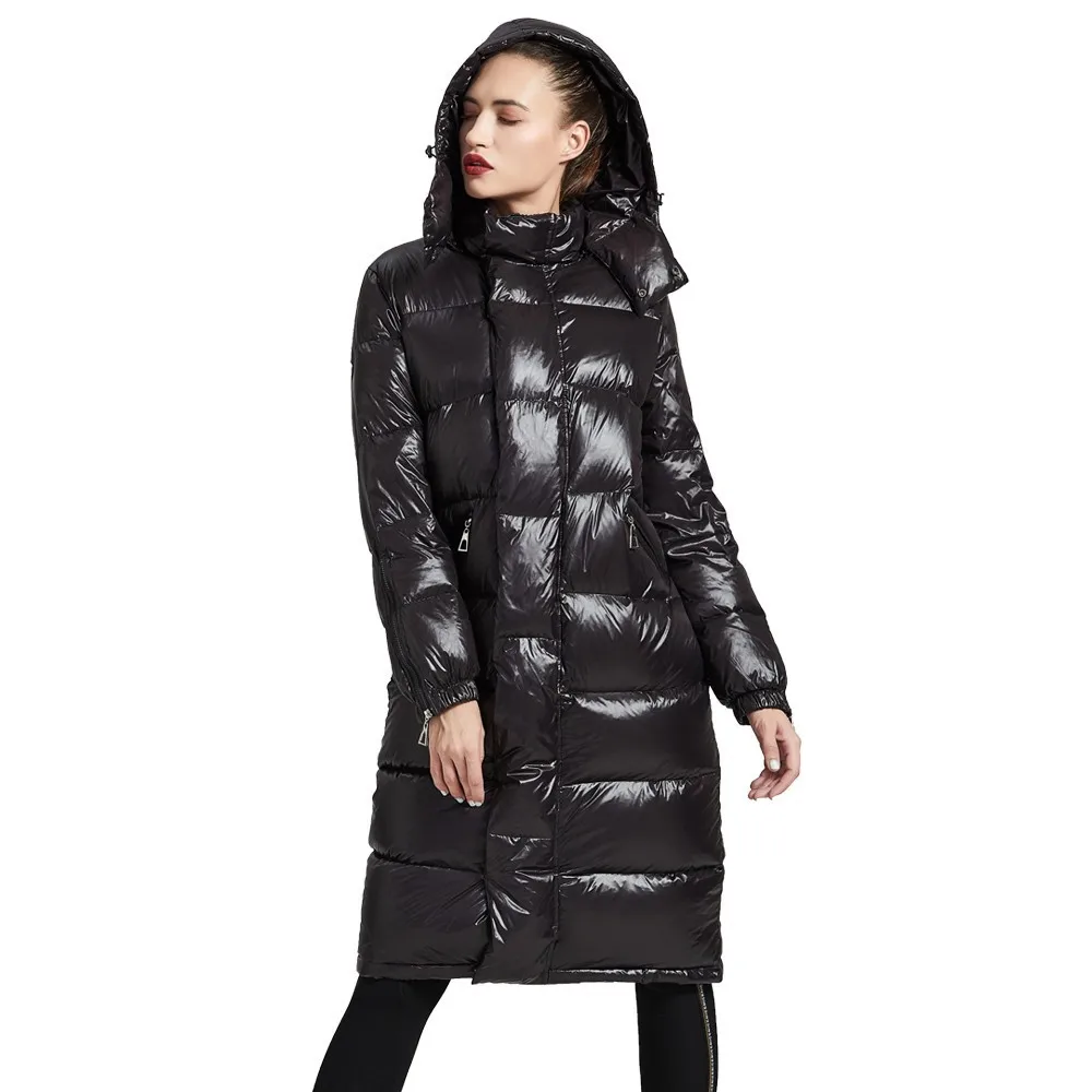 

Eva Freedom down coats 2018 New stylish Down Jackets damen long down jacket woman hooded winter loose down coat feminano 189011