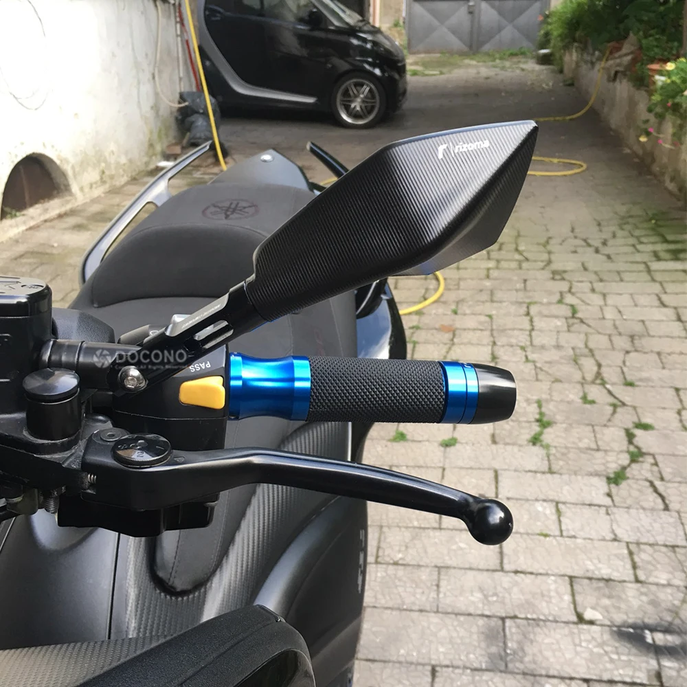 Универсальный Мотоцикл CNC зеркало заднего вида белый объектив для KAWASAKI zx 14r ohlins