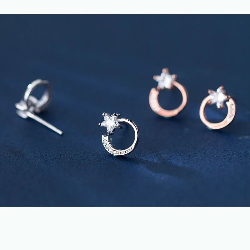 Новое поступление Аутентичные серьги-гвоздики из стерлингового серебра 925 пробы