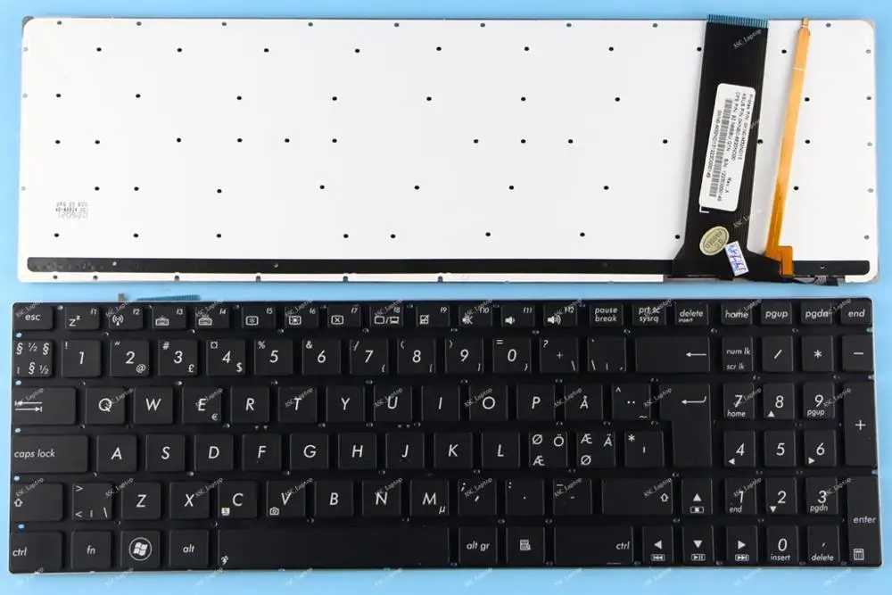 DK норвежская шведская Скандинавская финская клавиатура svenska Suomalainen dansk для ASUS R701VB
