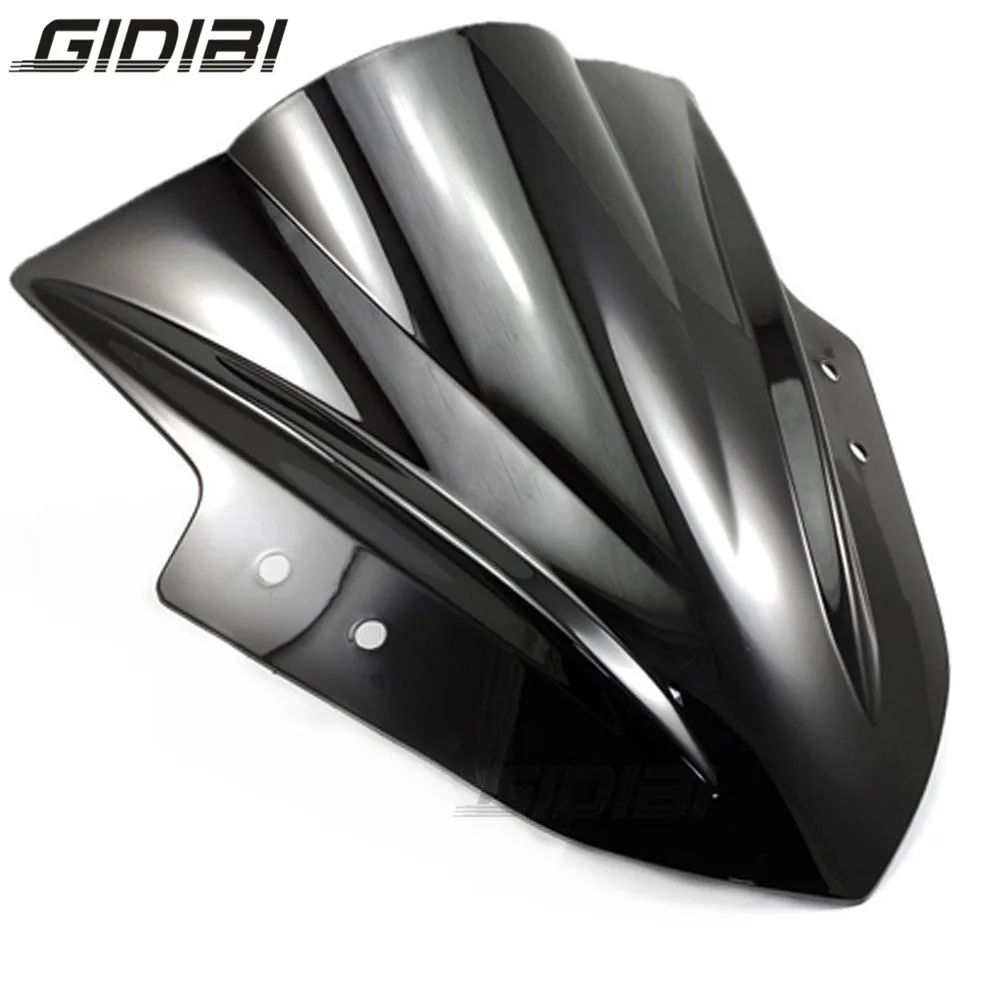 Черный двойной пузырьковый лобовое стекло для Kawasaki Ninja 300 EX300 2013 2014 2015 ветровой