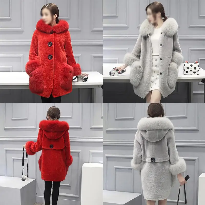 2018 Autumn Winter New popular Solid long faux fur coat Big collar Packet fashion Elegant Outwear Jacket | Женская одежда