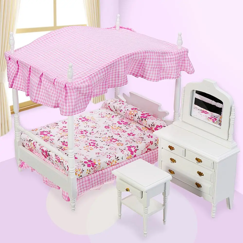 3 шт. миниатюрная мебель для кукольного домика|miniature bedroom furniture|1:12 dollhouseminiature |