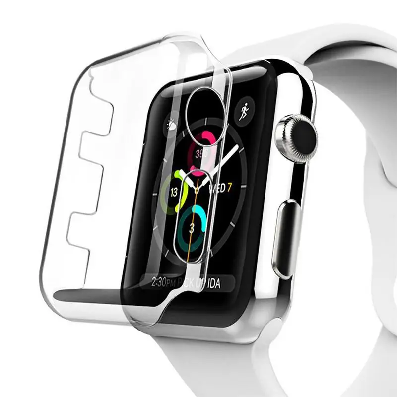Силиконовый Жесткий Чехол для Apple Watch Series 4 44 мм 40 защитный чехол из поликарбоната