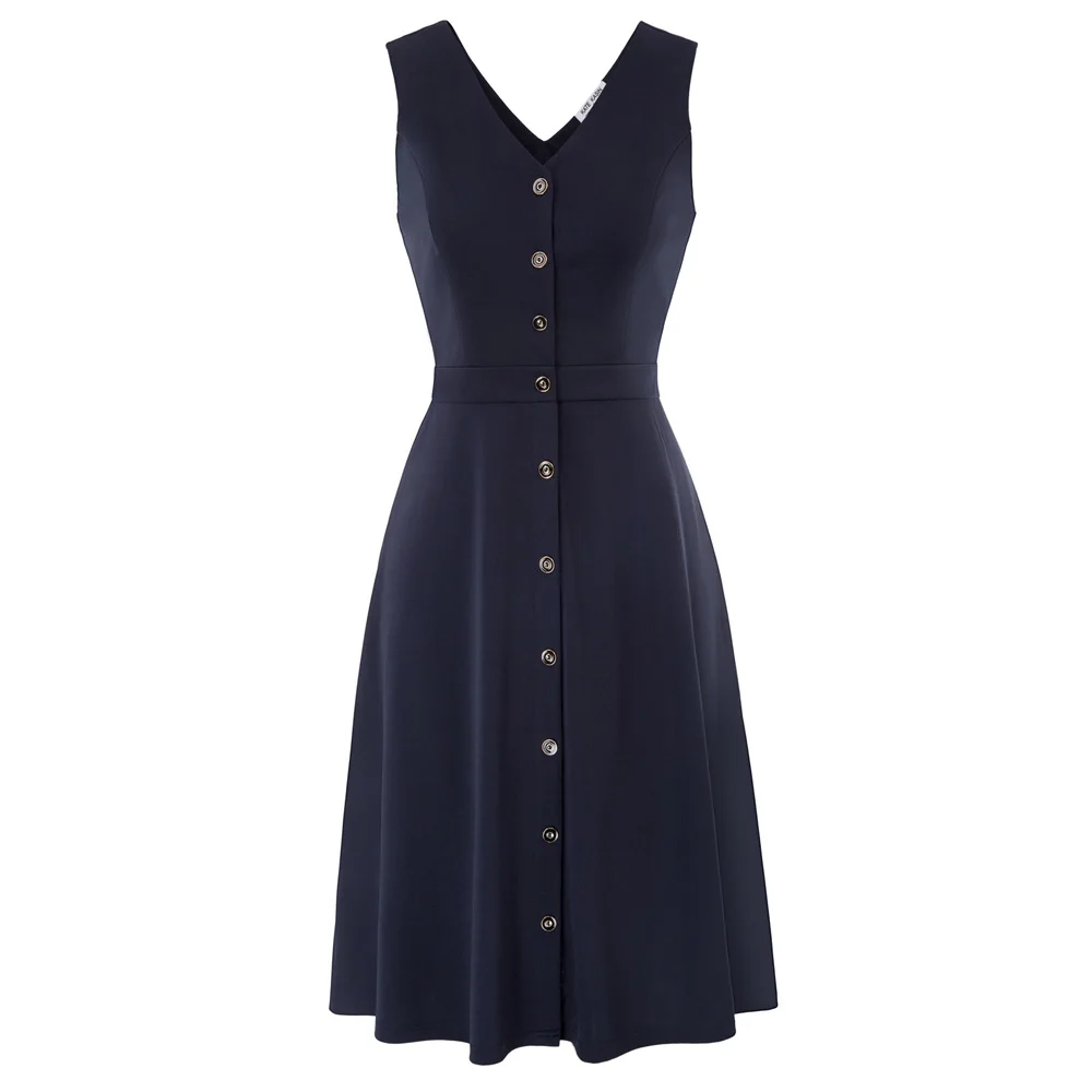 Темно синий/черный сексуальные женские платья летние однотонные милые без