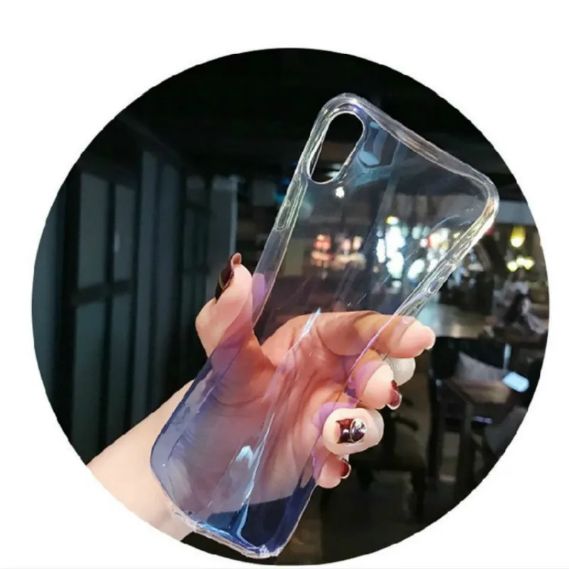 Прозрачный мягкий силиконовый разноцветный чехол Coque для Iphone X Xr Xs Max 6 S 6s 7 8 Plus 7plus