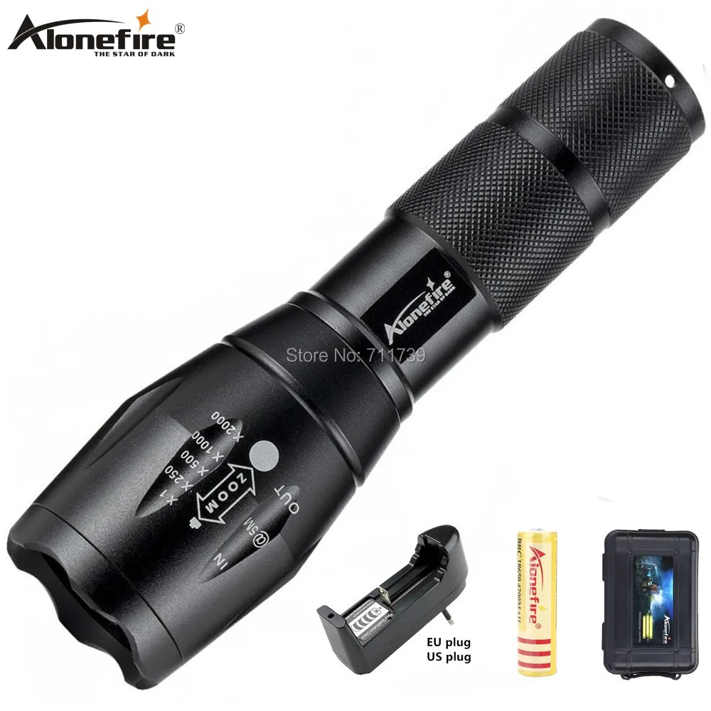 Мощный светодиодный фонарь AloneFire E17 18650 водонепроницаемый прожектор CREE XM L2 T6 8000 лм