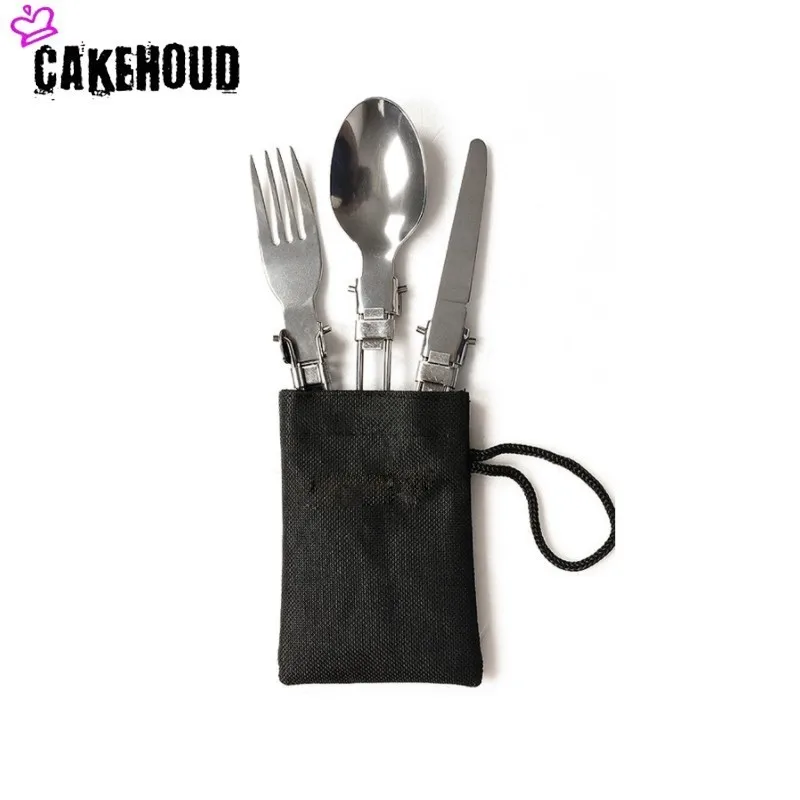 CAKEHOUD комплект переносной посуды 3 комплекта столовых приборов из нержавеющей