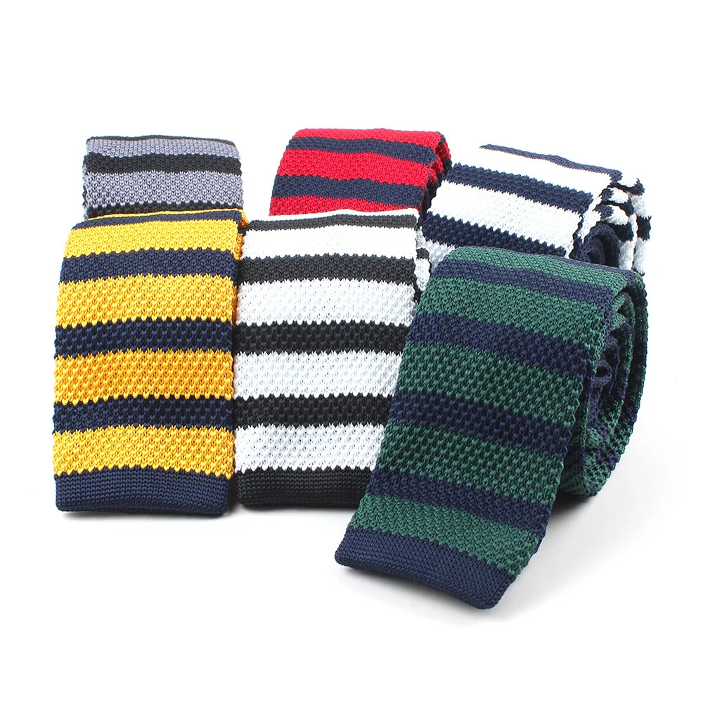 Mantieqingway Knit Knitted Ties for Mens Business Suit Necktie Solid Color Skinny Men's Woven Gravatas Slim Cravats Neck Tie |
