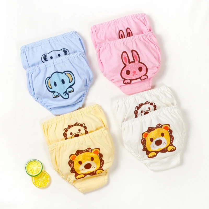4 шт./компл. нижнее белье для малышей трусы мальчиков и девочек детские трусики с