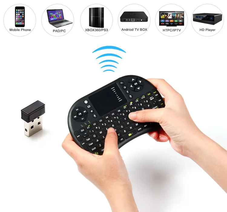 UKB 2 4 RF 500 ГГц 92 клавиши мини беспроводная QWERTY клавиатура мыши Сенсорная панель