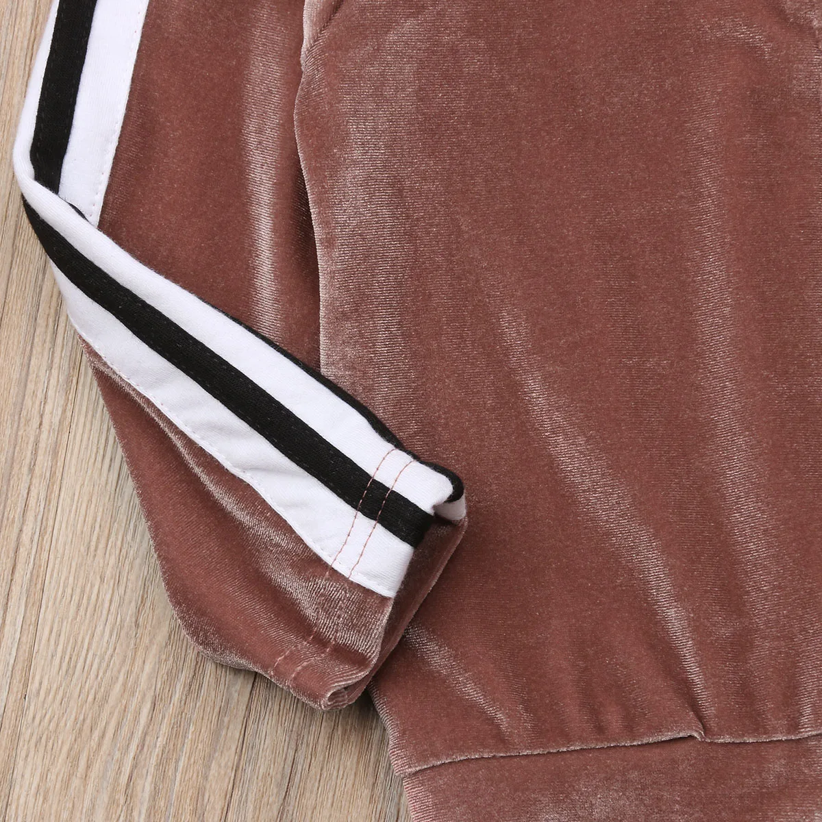 Sports Toddler Kids Baby Girl Casual Velvet Hoodie Long Sleeve T-shirt Tops Pants Solid Tracksuit Winter Outfit | Детская одежда и