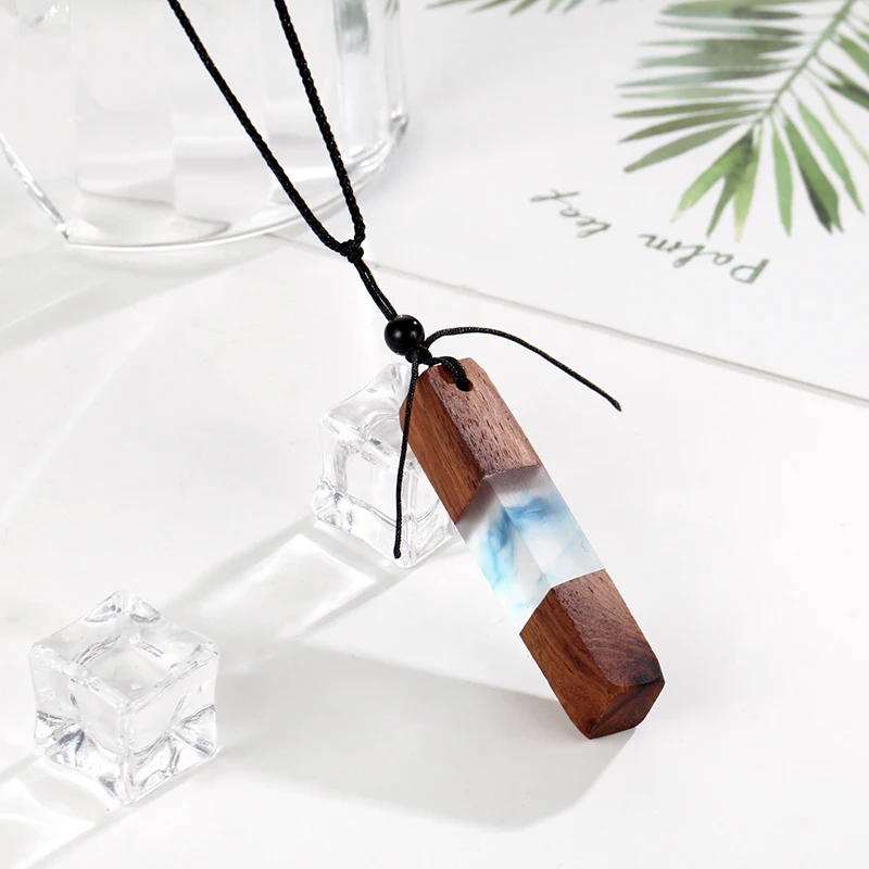 Модное деревянное ожерелье с подвеской 1 шт. винтажная цепочка унисекс из дерева