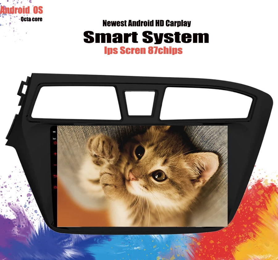 Android 10 0 HD 1024*600 радио Автомобильный мультимедийный плеер для 2014 2015 HYUNDAI I20 GPS