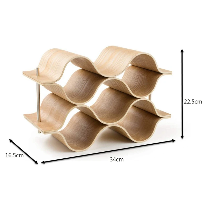 Деревянная волнистая стойка для вина отдельно стоящая стола бара или стойки