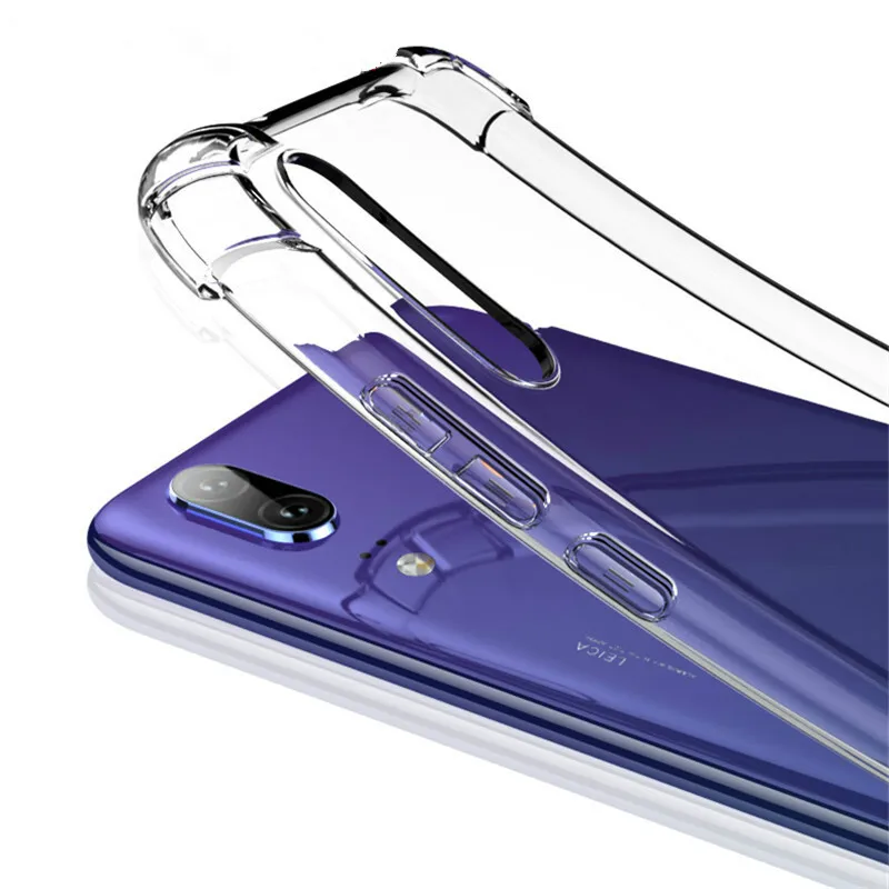 Clear Anti-Knock TPU Silicone Case For Huawei Mate 20 P20 Lite Pro Nova 3i P smart P9 lite mini Y6 Y9 Y7 Honor 7X V10 6X 9Lite |